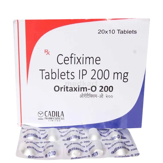 oritaxim o 200mg tablet 10's